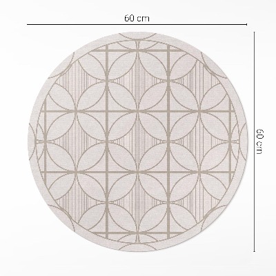Kerek vinil szőnyeg Elegáns minimalista dekoratív minta
