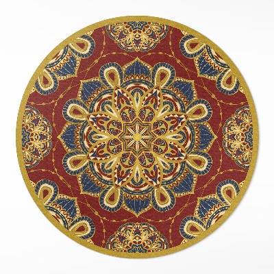 Kerek vinil szőnyeg Gazdagon díszített mandala keleti minta