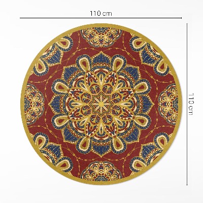 Kerek vinil szőnyeg Gazdagon díszített mandala keleti minta