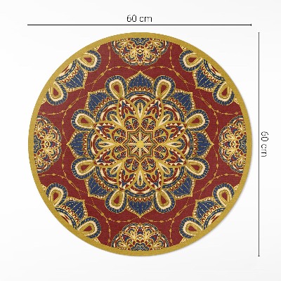 Kerek vinil szőnyeg Gazdagon díszített mandala keleti minta