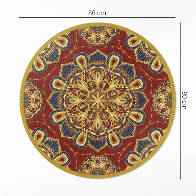 Kerek vinil szőnyeg Gazdagon díszített mandala keleti minta