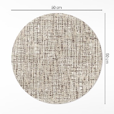 Kerek vinil szőnyeg Boho stílusú szövet utánzat