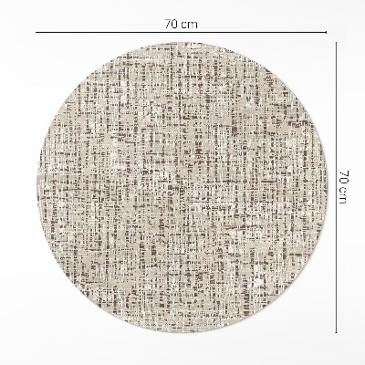 Kerek vinil szőnyeg Boho stílusú szövet utánzat