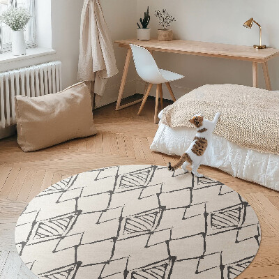 Kerek vinil szőnyeg Hegycsúcsok minta boho absztrakció