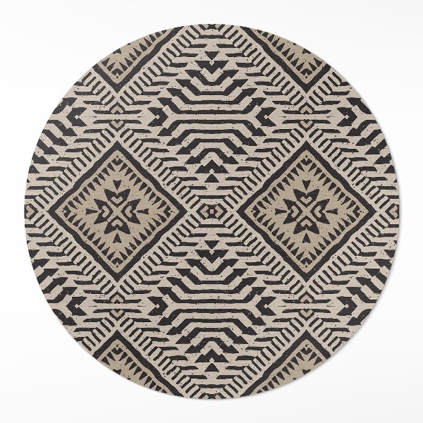 Kerek vinil szőnyeg Indiai design boho díszek