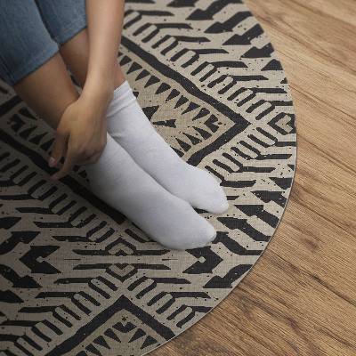 Kerek vinil szőnyeg Indiai design boho díszek