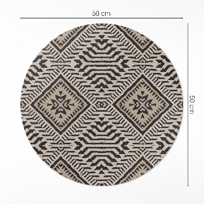 Kerek vinil szőnyeg Indiai design boho díszek
