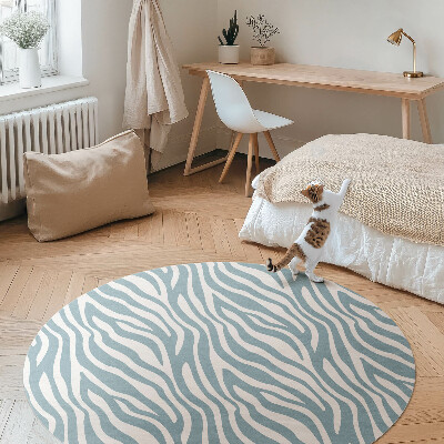 Kerek vinil szőnyeg Absztrakt boho hullámok pasztellkékben