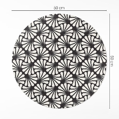 Kerek vinil szőnyeg Geometria art deco art deco glamour levelek