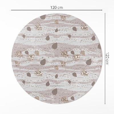 Kerek vinil szőnyeg Boho szirmok hullám háttér illusztráció