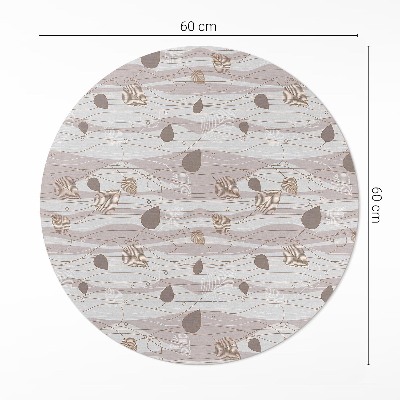 Kerek vinil szőnyeg Boho szirmok hullám háttér illusztráció