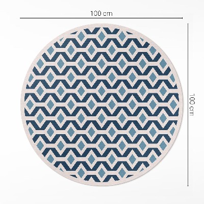 Kerek vinil szőnyeg Geometrikus mintás díszek