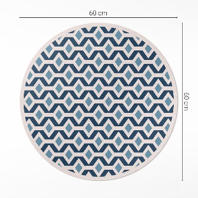 Kerek vinil szőnyeg Geometrikus mintás díszek