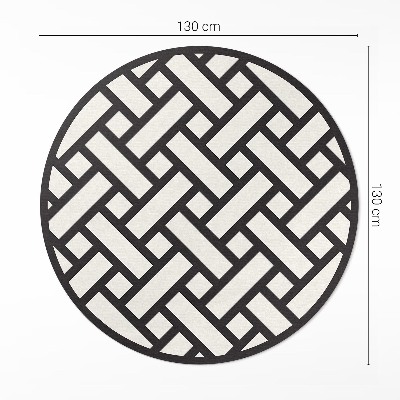 Kerek vinil szőnyeg Egyszerű kötésminta fonott illusztráció