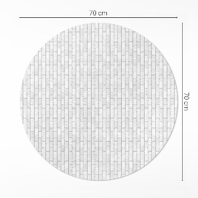 Kerek vinil szőnyeg Könnyű tégla elegáns mozaik