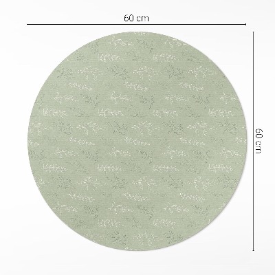 Kerek vinil szőnyeg Finom ágak és szirmok boho stílusban