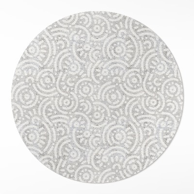 Kerek vinil szőnyeg Absztrakt keleti formák boho vonalak