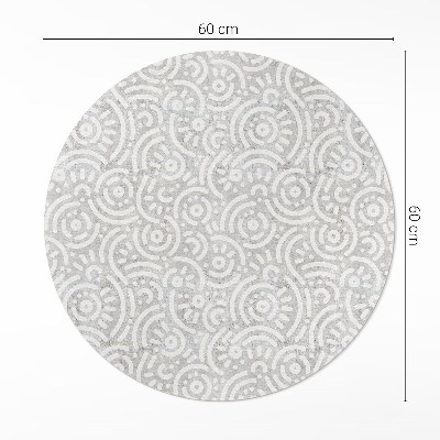 Kerek vinil szőnyeg Absztrakt keleti formák boho vonalak