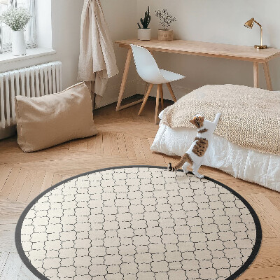 Kerek vinil szőnyeg Elegáns dekoratív minta