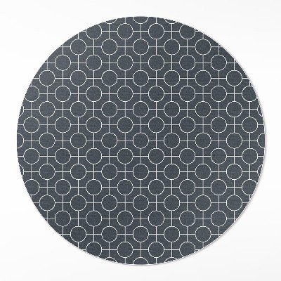Kerek vinil szőnyeg Körök geometriai szabályos minta