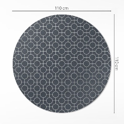 Kerek vinil szőnyeg Körök geometriai szabályos minta