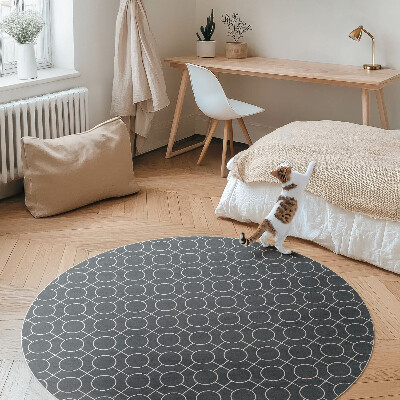 Kerek vinil szőnyeg Körök geometriai szabályos minta