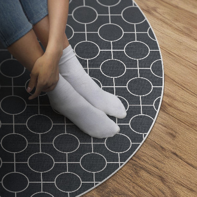 Kerek vinil szőnyeg Körök geometriai szabályos minta