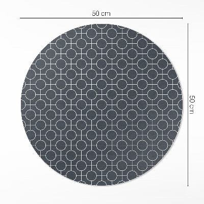 Kerek vinil szőnyeg Körök geometriai szabályos minta
