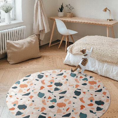 Kerek vinil szőnyeg Pasztell gres dekoratív kő boho stílusban