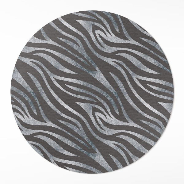Kerek vinil szőnyeg Zebra minta szabálytalan csíkok