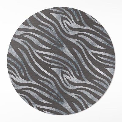 Kerek vinil szőnyeg Zebra minta szabálytalan csíkok
