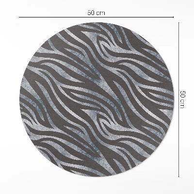 Kerek vinil szőnyeg Zebra minta szabálytalan csíkok