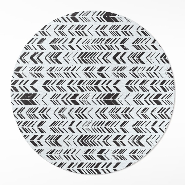 Kerek vinil szőnyeg Indiai design tollak és nyilak boho