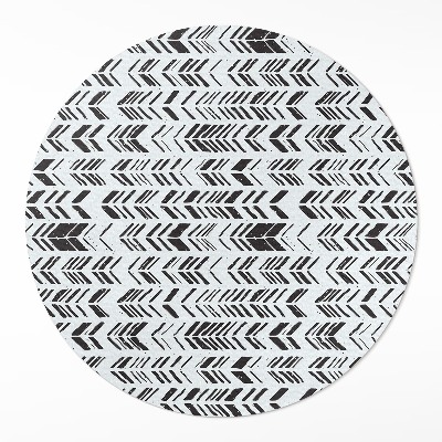 Kerek vinil szőnyeg Indiai design tollak és nyilak boho