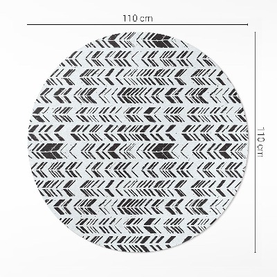 Kerek vinil szőnyeg Indiai design tollak és nyilak boho