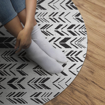 Kerek vinil szőnyeg Indiai design tollak és nyilak boho