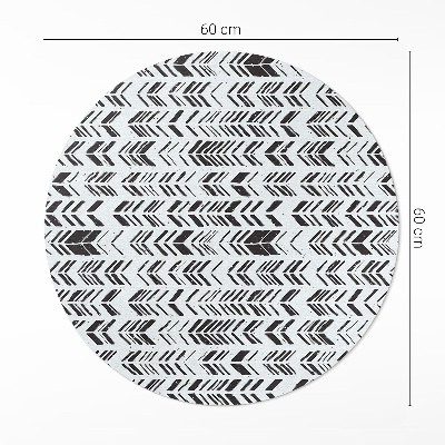 Kerek vinil szőnyeg Indiai design tollak és nyilak boho