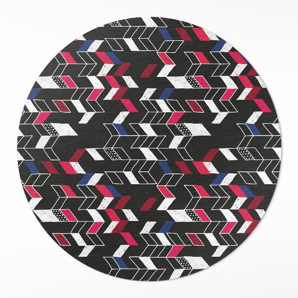 Kerek vinil szőnyeg Modern design divatos geometriai minta
