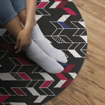 Kerek vinil szőnyeg Modern design divatos geometriai minta