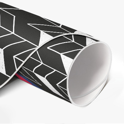 Kerek vinil szőnyeg Modern design divatos geometriai minta