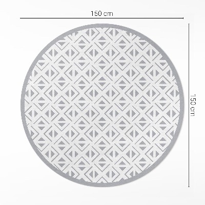 Kerek vinil szőnyeg Geometrikus minimalista minta