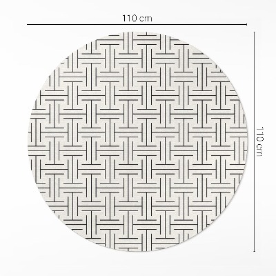 Kerek vinil szőnyeg Szabályos vonalak minimalista labirintus