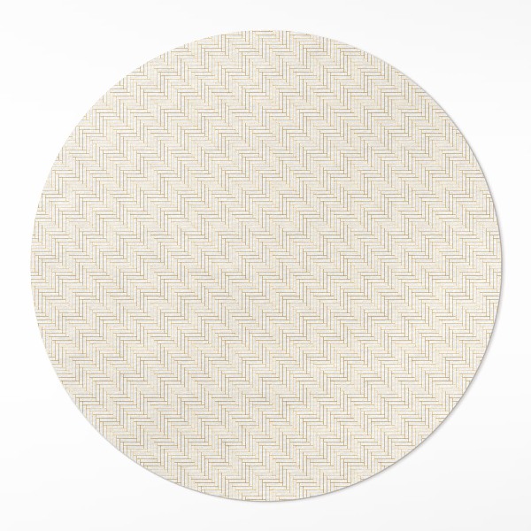 Kerek vinil szőnyeg Apró parketta minimalista halszálka