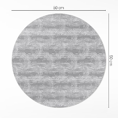Kerek vinil szőnyeg Szabályos karcolások boho stílusban