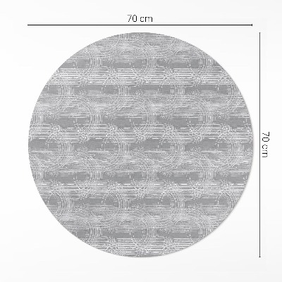Kerek vinil szőnyeg Szabályos karcolások boho stílusban