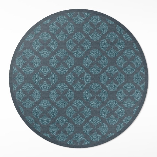 Kerek vinil szőnyeg Quatrefoil geometriai minta