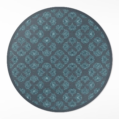 Kerek vinil szőnyeg Quatrefoil geometriai minta