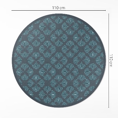 Kerek vinil szőnyeg Quatrefoil geometriai minta