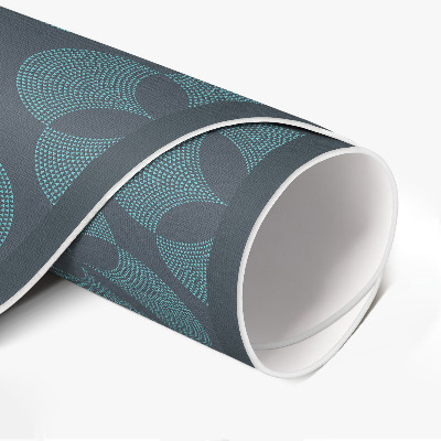 Kerek vinil szőnyeg Quatrefoil geometriai minta