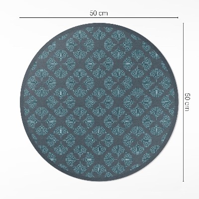Kerek vinil szőnyeg Quatrefoil geometriai minta
